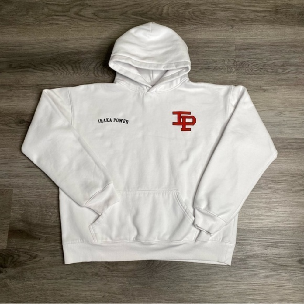 Inaka Power White Hoodie with Red Logo